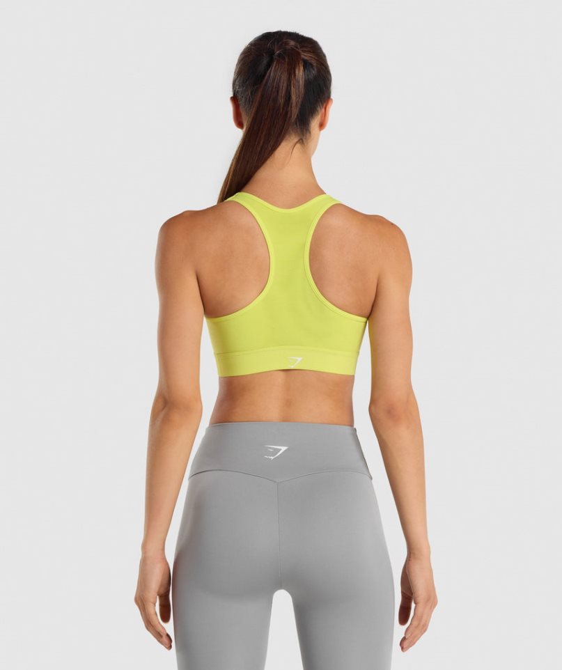 Women's Gymshark Lightweight High Support Sports Bra Yellow | CA A51738